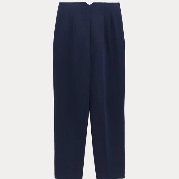 Zara High Waist Pants in Navy size Small - Picture 8 of 10